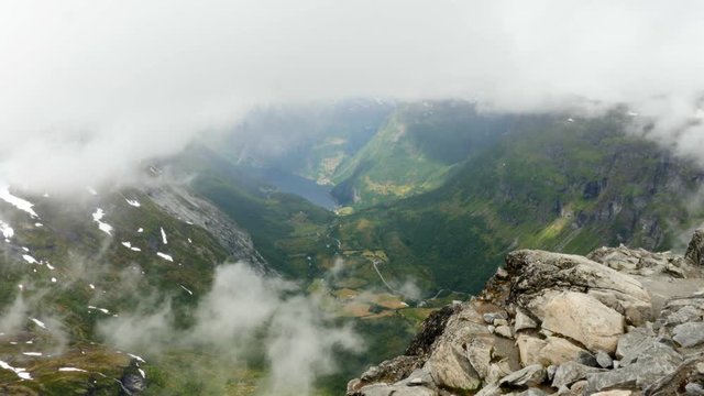 Shot of Geiranger at Dalsnibba View Point, Norway, 2