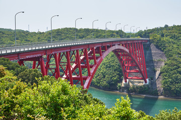 志摩半島　的矢湾展望台からの的矢湾大橋
