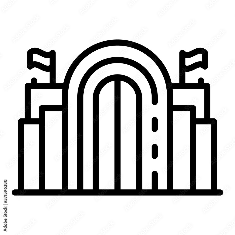 Poster architecture parliament icon. outline architecture parliament vector icon for web design isolated on