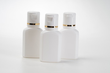 lotion bottle mockup template over white background