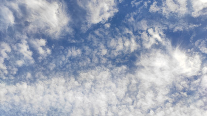 Obraz premium Blue sky background with clouds. Nature background.