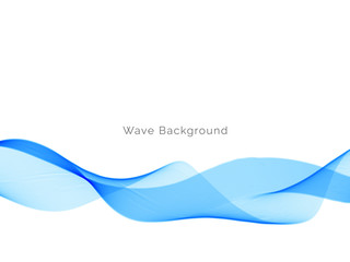 Modern stylish blue wave background