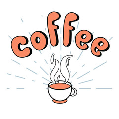 Vector illustration with the word 