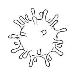 coronavirus virus, vector sketch illustration . epidemic sign