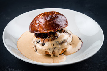 Burger with sauce