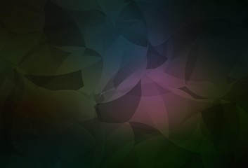 Dark Multicolor vector polygonal background.