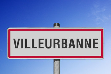 Villeurbanne, panneau, (symbolique)