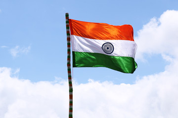 The Indian flag,15 August 2020, India, West Bengal, Chinsurah
