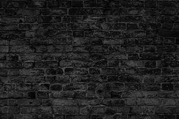 Fototapeta na wymiar Black brick building wall. Interior of a modern loft. Background for design and interview recording.