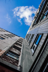 modern building with blue sky