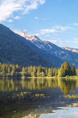 Idyllischer Blick auf den Hintersee, Ramsau