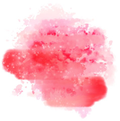 Abstract illustration, round shape watercolor stain, isolated