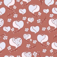 seamless pattern with hearts