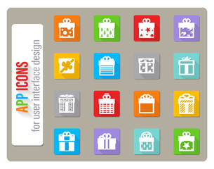 gifts icon set