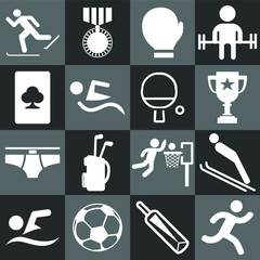 sports icons set