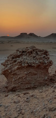 sunset on the desert 