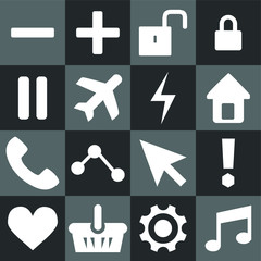 set of icons for web design