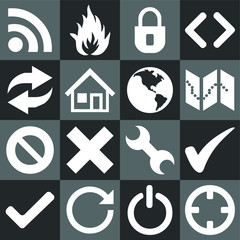 set of icons for web