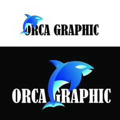 Orca killer logo design. for the logo company. mascot orca