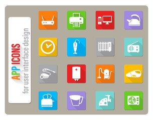 Home applicances simply icons