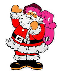 santa claus and snowman .