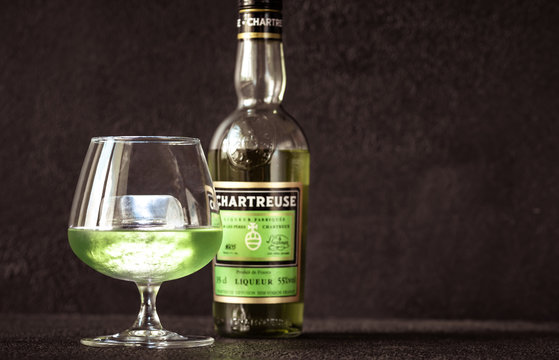 Glass of Chartreuse