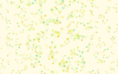Light Green, Yellow vector template with circles.