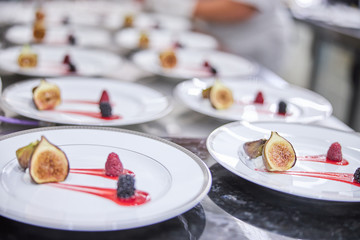 duck food preparation in botique restaraunt