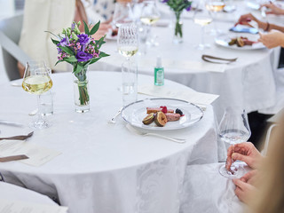 gourmet delicious food preparation in restaraunt