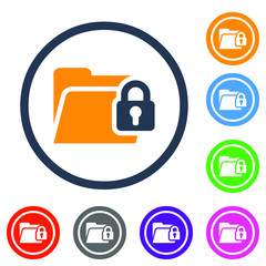 Obraz premium vector icon for folder lock