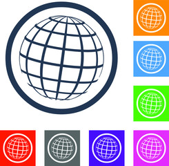 globe icon set