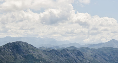Dramatic photo of mountains and clouds
