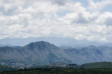 Dramatic photo of mountains and clouds