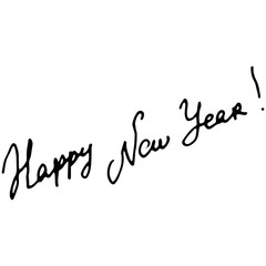 Happy new year calligraphy. Happy new year hand lettering.