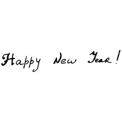 Happy new year calligraphy. Happy new year hand lettering.