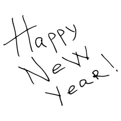 Happy new year calligraphy. Happy new year hand lettering.