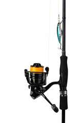 Spinning rod, reel and fishing baits