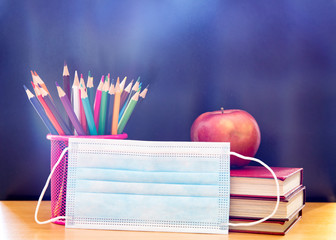 COVID-19 prevention while going back to school and new normal concept.