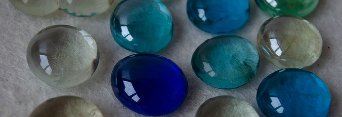 colorful glass stones