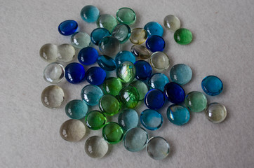 colorful glass stones