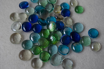 colorful glass stones