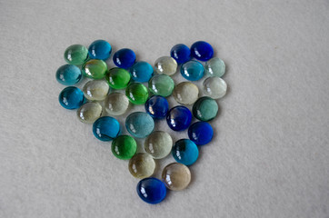 colorful glass stones