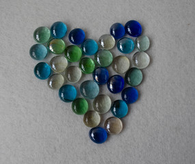 colorful glass stones