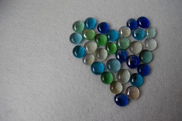 colorful glass stones