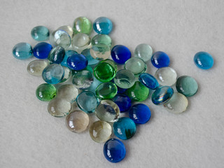 colorful glass stones
