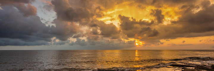 Lake Erie in Ohio at sunrise