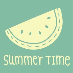 Watermelon cartoon and summer season style