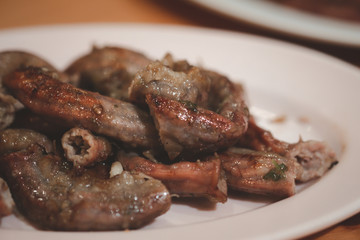 Slice grilled pork filling