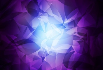 Fototapeta premium Dark Pink, Blue vector polygon abstract background.