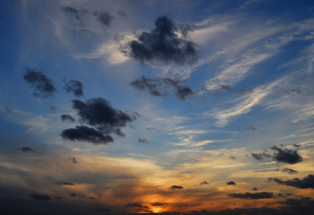 夕暮れ　空　素材